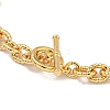 Twist Brass Cable Chain Bracelets for Women BJEW-G703-05G-3