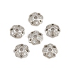 Brass Micro Clear Cubic Zirconia Bead Caps KK-CBA6A75-56P-1