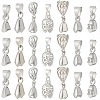 35Pcs 7 Styles Rack Plating Brass Ice Pick Pinch Bails KK-SC0005-60-1