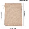 Burlap Packing Pouches Drawstring Bags ABAG-BC0001-02-3