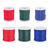 6Rolls 6 Colors Nylon Braided Cord NWIR-TA0001-46C-1
