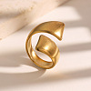 Irregular 304 Stainless Steel Open Cuff Rings WG786FB-02-2