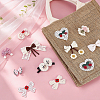 24Pcs 12 Styles Polyester Iron on Sew on Patches DIY-PH0038-32-2