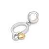 Brass European Dangle Charms LS-KK-Z097-01Q-GP-2