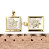 Rack Plating Brass Micro Pave Clear Cubic Zirconia Pendants KK-K341-44G-03-3