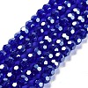 Electroplate Transparent Glass Beads Strands EGLA-A035-T6mm-A06-1