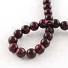 Dyed Natural Sesame Jasper Round Beads Strands G-R342-10mm-11-3