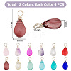   72Pcs 12 Color Transparent Glass Charms FIND-PH0010-97-2