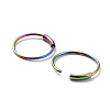 Ion Plating(IP) 304 Stainless Steel Hoop Earrings STAS-Z037-02MC-3