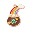 Saint Patrick's Day Alloy Enamel Pendants FIND-M060-24B-G-1
