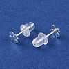 999 Fine Silver Stud Earrings for Women EJEW-S215-30S-01-2