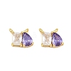 Brass Pave Cubic Zirconia Charms CU-CBA6A75-03G-2
