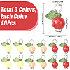 120Pcs 3 Colors Acrylic Pendants OACR-SC0002-58-2