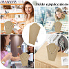 2-Slot Paperboard Covered with Linen Slant Back Bust Shaped Necklace Display Stands NDIS-WH20015-01A-5