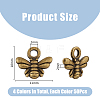 200PCS 4Colors Tibetan Style Charms TIBEP-DC0001-04-2