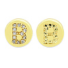 Brass Micro Pave Clear Cubic Zirconia Beads KK-T030-LA843-BX3-3