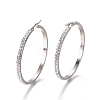 304 Stainless Steel Big Hoop Earrings EJEW-L232-036F-P-1