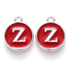 Platinum Plated Alloy Enamel Charms ENAM-S118-03Z-P-1