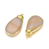 Edge Golden Plated Natural Agate Pendants G-E562-13-1