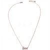 TINYSAND 925 Sterling Silver Cubic Zirconia Love Pendant Necklace TS-N376-RG-3