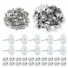 100Pcs 304 Stainless Steel Stud Earring Findings STAS-YW0001-43B-1