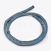 Electroplated Non-magnetic Synthetic Hematite Beads Strands G-P367-F02-2