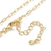 Brass Dapped Chain Necklaces KK-H503-39G-2