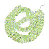 Baking Paint Electroplate Transparent Glass Beads Strands EGLA-N020-04G-2