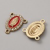 Zinc Alloy Enamel Religion Oval with Virgin Mary Chandelier Component Links FIND-WH0366-384G-03-2