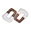 Epoxy Resin & Walnut Wood Pendants RESI-T057-13A-1