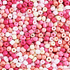 Opaque Glass Round Seed Beads GLAA-TAC0025-07B-04-3