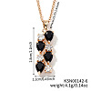 Brass Cubic Zirconia Long Tassel Pendant Necklaces for Fashionable Statement Style DV3387-6-1