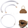 2Pcs 2 Styles Aluminum Purse Handle Frames FIND-BBC0005-29-1