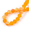 Imitate Austrian Crystal Bicone Frosted Glass Beads Strands X-EGLA-A039-T6mm-MB23-2