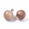 Natural Pink Aventurine Charms G-N332-024G-14-2