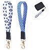 GOMAKERER 2Pcs 2 Colors Nylon Hand Wrist Lanyard for Phone Decoration Key Chain FIND-GO0001-01B-1