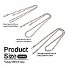 3Pcs 3 Size 304 Stainless Steel Twist Rope Chains Necklaces Set for Men Women STAS-TA0004-82-3