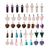 Natural & Synthetic Mixed Gemstone Pendants G-TA0001-21-2