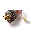 Natural Tourmaline Perfume Bottle Pendants G-H285-01G-07-2