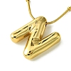 Ion Plating(IP) Initial Letter 304 Stainless Steel Pendant Necklaces NJEW-R265-05G-N-1