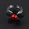 Rotatable Handmade Lampwork Rings RJEW-P158-02B-5