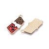 Valentine's Day Theme Alloy Enamel Pendants ENAM-T020-50B-01-2