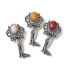 Angel Brass Natural Mookaite Pendants KK-D361-02AS-12-1