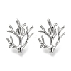 304 Stainless Steel Tree Branch Stud Earrings EJEW-D281-08S-1