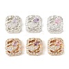 Brass Micro Pave Cubic Zirconia Beads KK-K297-31-1