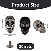 20 Sets Zinc Alloy Studs Rivets FIND-FH0011-83-2