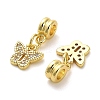 Rack Plating Brass Micro Pave Cubic Zirconia Charms KK-S398-04B-2