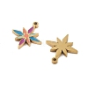 Ion Plating(IP) 316 Stainless Steel Enamel Charms X-STAS-U014-69G-2