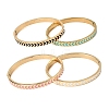 304 Stainless Steel Enamel Hinged Bangles BJEW-D408-35G-2