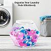 Hexagon Plastic Screw Top Bead Jars with White Lid CON-WH20029-001A-4